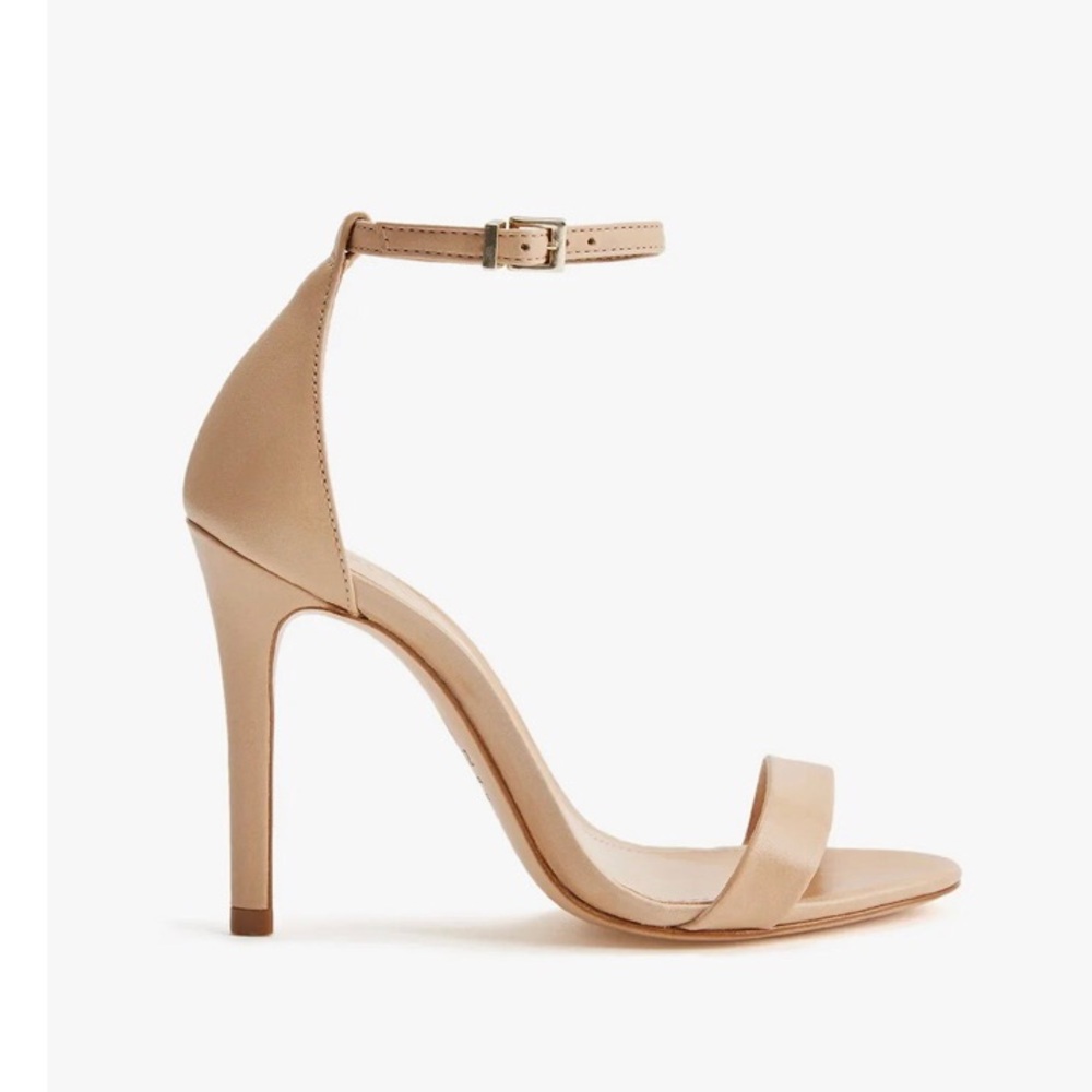 Sandals High Heel ankle and toe strap synthetic material Nude Patent